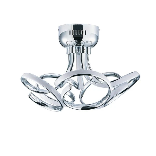 Dunelm Cortez 5 Light Integrated LED Swirl Semi-Flush Ceiling Fitting 5 Dunelm Cortez 5 Light Integrated LED Swirl Semi-Flush Ceiling Fitting - Image 5