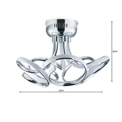 Dunelm Cortez 5 Light Integrated LED Swirl Semi-Flush Ceiling Fitting 11 Dunelm Cortez 5 Light Integrated LED Swirl Semi-Flush Ceiling Fitting -Lava Lamp Shop 30781655 alt05