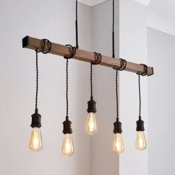 Dunelm Fulton 5 Light Bar Diner Ceiling Fitting