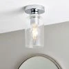 Dunelm Fryer Chrome Bathroom 1 Light Flush Ceiling Fitting