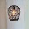 Dunelm Kirra Bathroom 1 Light Pendant Faux Rattan Ceiling Fitting