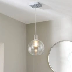 Dunelm Geometric Tile 1 Light Pendant Ceiling Fitting
