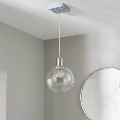 Alternative view of Dunelm Geometric Tile 1 Light Pendant Ceiling Fitting