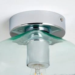 Dunelm Lucia Green Bathroom 1 Light Flush Ceiling Fitting -Lava Lamp Shop 30789861 alt03