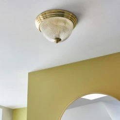 Dunelm Gleeson Prismatic Bathroom 1 Light Flush Ceiling Fitting -Lava Lamp Shop 30789883 alt01