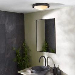 Dunelm Pluto Black Bathroom 1 Light Flush Ceiling Fitting 10 Dunelm Pluto Black Bathroom 1 Light Flush Ceiling Fitting -Lava Lamp Shop 30789911 alt04