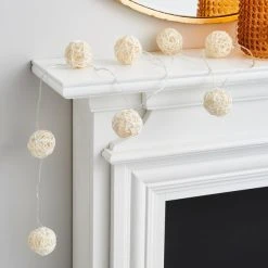 Alternative view of Dunelm Rattan Ball LED String Lights