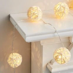 Dunelm Rattan Ball LED String Lights -Lava Lamp Shop 30798473 alt02