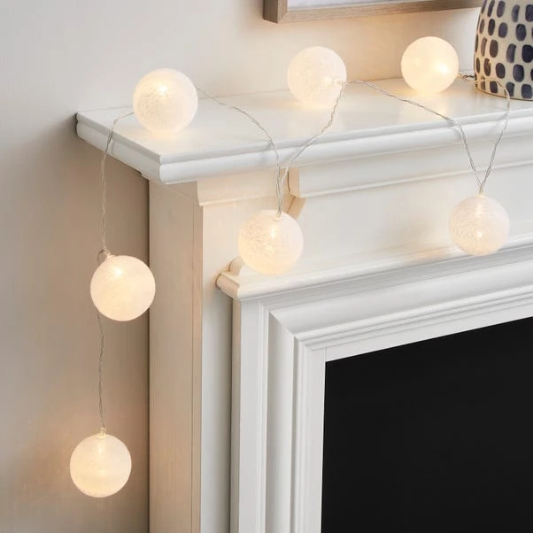 Dunelm Fabric Ball LED String Lights 1 Dunelm Fabric Ball LED String Lights