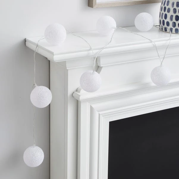 Dunelm Fabric Ball LED String Lights 2 Dunelm Fabric Ball LED String Lights - Image 2