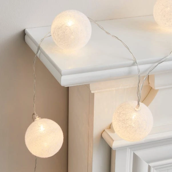 Dunelm Fabric Ball LED String Lights 3 Dunelm Fabric Ball LED String Lights - Image 3