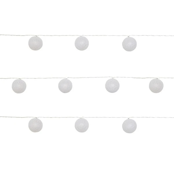 Dunelm Fabric Ball LED String Lights 5 Dunelm Fabric Ball LED String Lights - Image 5