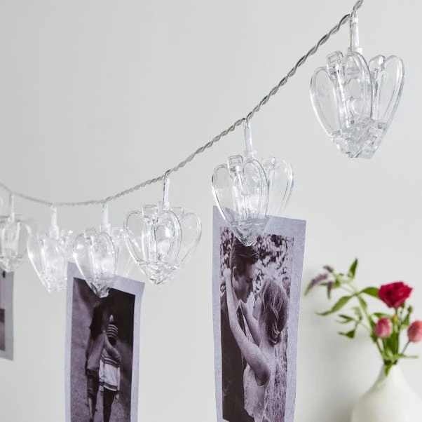 Dunelm Heart Clips LED String Lights 2 Dunelm Heart Clips LED String Lights - Image 2