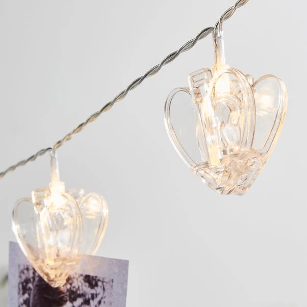 Dunelm Heart Clips LED String Lights 3 Dunelm Heart Clips LED String Lights - Image 3