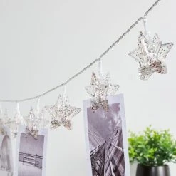 Alternative view of Dunelm Glitter Star Clips LED String Lights