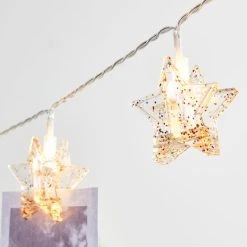 Dunelm Glitter Star Clips LED String Lights 7 Dunelm Glitter Star Clips LED String Lights -Lava Lamp Shop 30798477 alt02