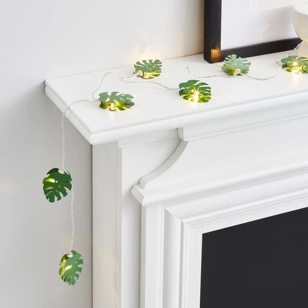 Dunelm Green Metal Leaf LED String Lights 1 Dunelm Green Metal Leaf LED String Lights