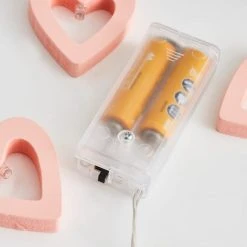 Dunelm Pink Wooden Heart LED String Lights 6 Dunelm Pink Wooden Heart LED String Lights -Lava Lamp Shop 30798494 alt03
