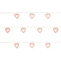 Dunelm Pink Wooden Heart LED String Lights 7 Dunelm Pink Wooden Heart LED String Lights -Lava Lamp Shop 30798494 alt04