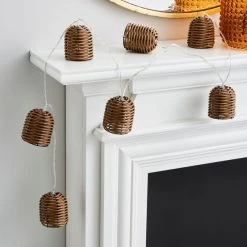Alternative view of Dunelm Rattan LED String Lights