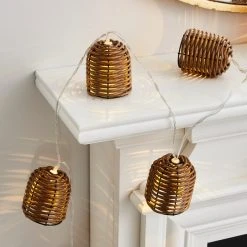 Dunelm Rattan LED String Lights -Lava Lamp Shop 30798495 alt02