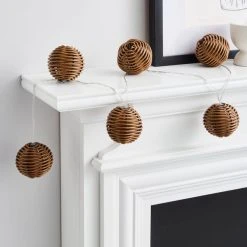 Alternative view of Dunelm Rattan Ball LED String Lights
