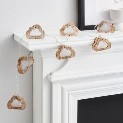 Alternative view of Dunelm Wooden Cloud LED String Lights