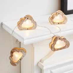 Dunelm Wooden Cloud LED String Lights 7 Dunelm Wooden Cloud LED String Lights -Lava Lamp Shop 30798500 alt02