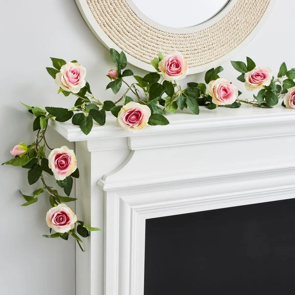 Dunelm Green Leaf And Rose LED String Lights 2 Dunelm Green Leaf And Rose LED String Lights - Image 2