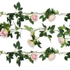Dunelm Green Leaf And Rose LED String Lights 9 Dunelm Green Leaf And Rose LED String Lights -Lava Lamp Shop 30798504 alt04