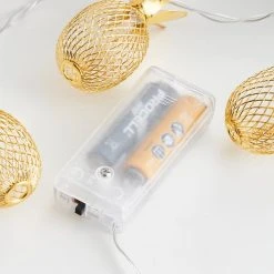 Dunelm Gold Metal Mesh Pineapple LED String Lights 8 Dunelm Gold Metal Mesh Pineapple LED String Lights -Lava Lamp Shop 30798512 alt03