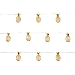 Dunelm Gold Metal Mesh Pineapple LED String Lights 9 Dunelm Gold Metal Mesh Pineapple LED String Lights -Lava Lamp Shop 30798512 alt04