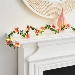 Dunelm Green Leaf And Flower LED String Lights