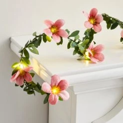 Dunelm Green Leaf And Flower LED String Lights -Lava Lamp Shop 30798513 alt02