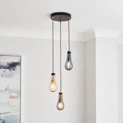 Dunelm Verne Glass 3 Light Cluster Ceiling Fitting