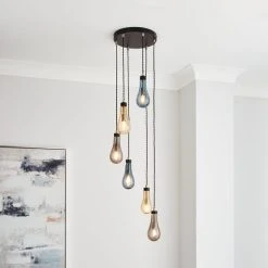 Dunelm Verne Glass 6 Light Cluster Ceiling Fitting