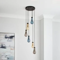 Alternative view of Dunelm Verne Glass 6 Light Cluster Ceiling Fitting