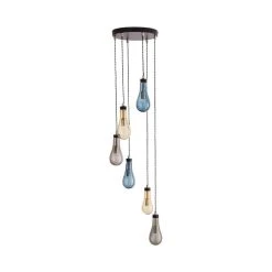 Dunelm Verne Glass 6 Light Cluster Ceiling Fitting -Lava Lamp Shop 30798518 alt04
