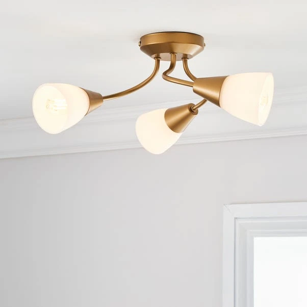 Dunelm Ordway Frosted 3 Light Ceiling Fitting 1 Dunelm Ordway Frosted 3 Light Ceiling Fitting