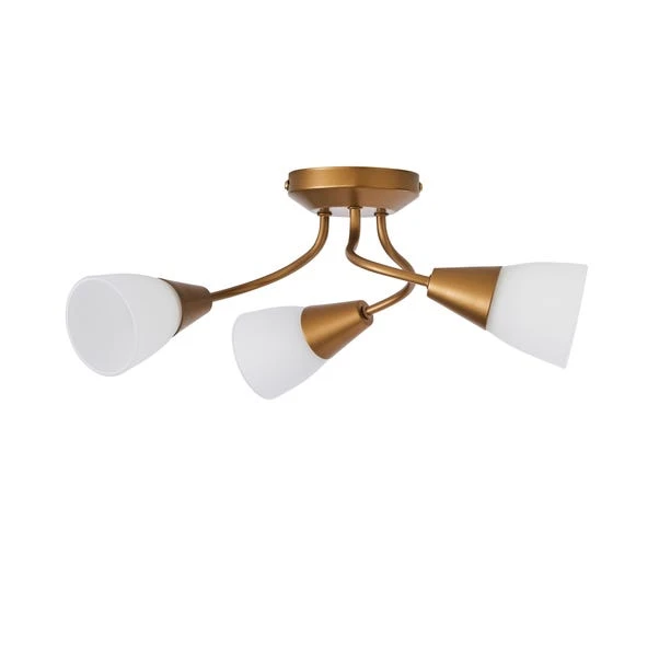 Dunelm Ordway Frosted 3 Light Ceiling Fitting 5 Dunelm Ordway Frosted 3 Light Ceiling Fitting - Image 5