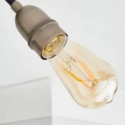 Dunelm Marsden 3 Light Semi Flush Ceiling Fitting, Black And Nickel -Lava Lamp Shop 30798587 alt02