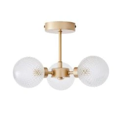 Dunelm Elodie 3 Light Semi Flush Ceiling Fitting 10 Dunelm Elodie 3 Light Semi Flush Ceiling Fitting -Lava Lamp Shop 30798647 alt04