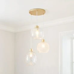 Dunelm Elodie Clear 3 Light Cluster Ceiling Fitting