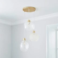 Alternative view of Dunelm Elodie Clear 3 Light Cluster Ceiling Fitting
