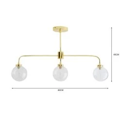 Dunelm Tanner 3 Light Bar Ceiling Fitting -Lava Lamp Shop 30798666 alt05