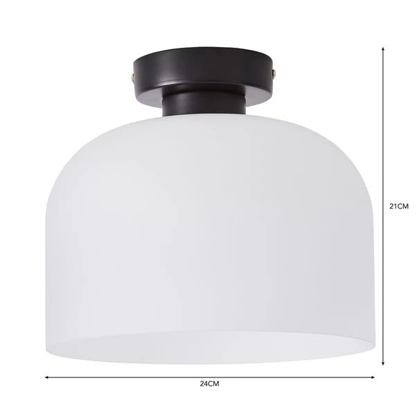 Dunelm Palazzo Frosted Flush Ceiling Fitting 6 Dunelm Palazzo Frosted Flush Ceiling Fitting - Image 6