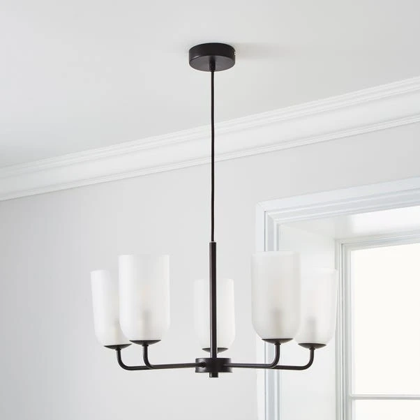 Dunelm Palazzo Frosted 5 Light Chandelier 2 Dunelm Palazzo Frosted 5 Light Chandelier - Image 2