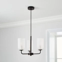 Dunelm Palazzo Frosted 3 Light Chandelier 6 Dunelm Palazzo Frosted 3 Light Chandelier -Lava Lamp Shop 30798684 alt01