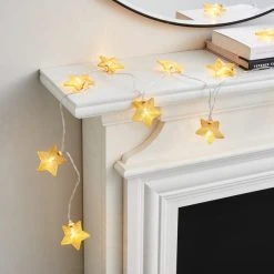 Dunelm Gold Metal Mesh Star LED String Lights