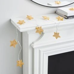 Alternative view of Dunelm Gold Metal Mesh Star LED String Lights